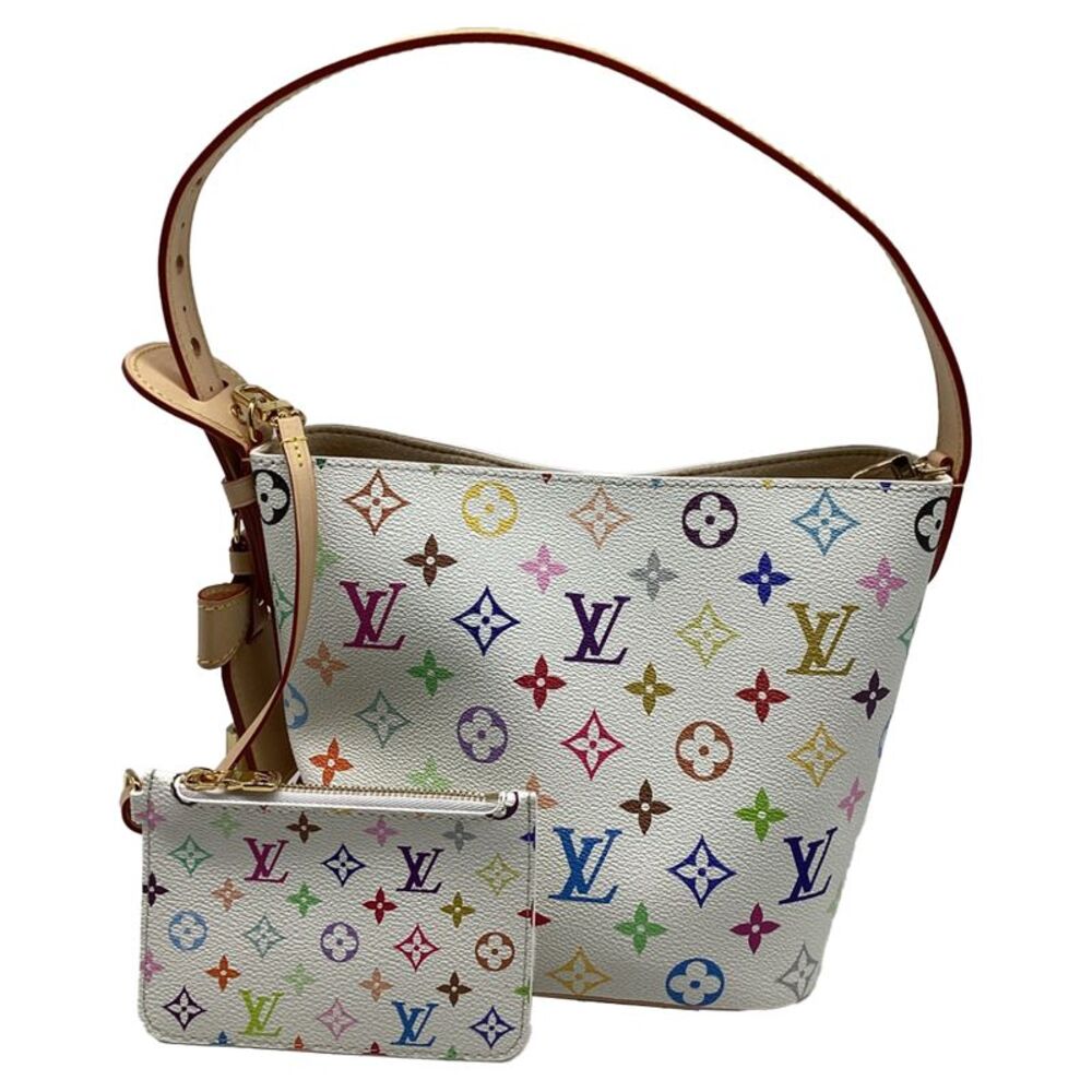 Louis Vuitton X Takashi Murakami Monogram Shoulder Bag in Multicolor Coated